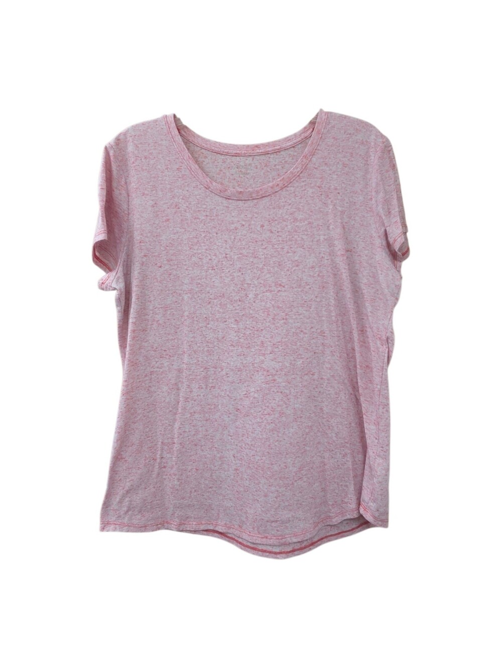 Pink marled shortsleeve tshirt womens summer spring workout